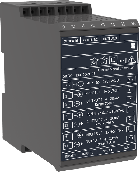 Rish Ducer E13 - Current / Voltage Transducer (3 Channel)