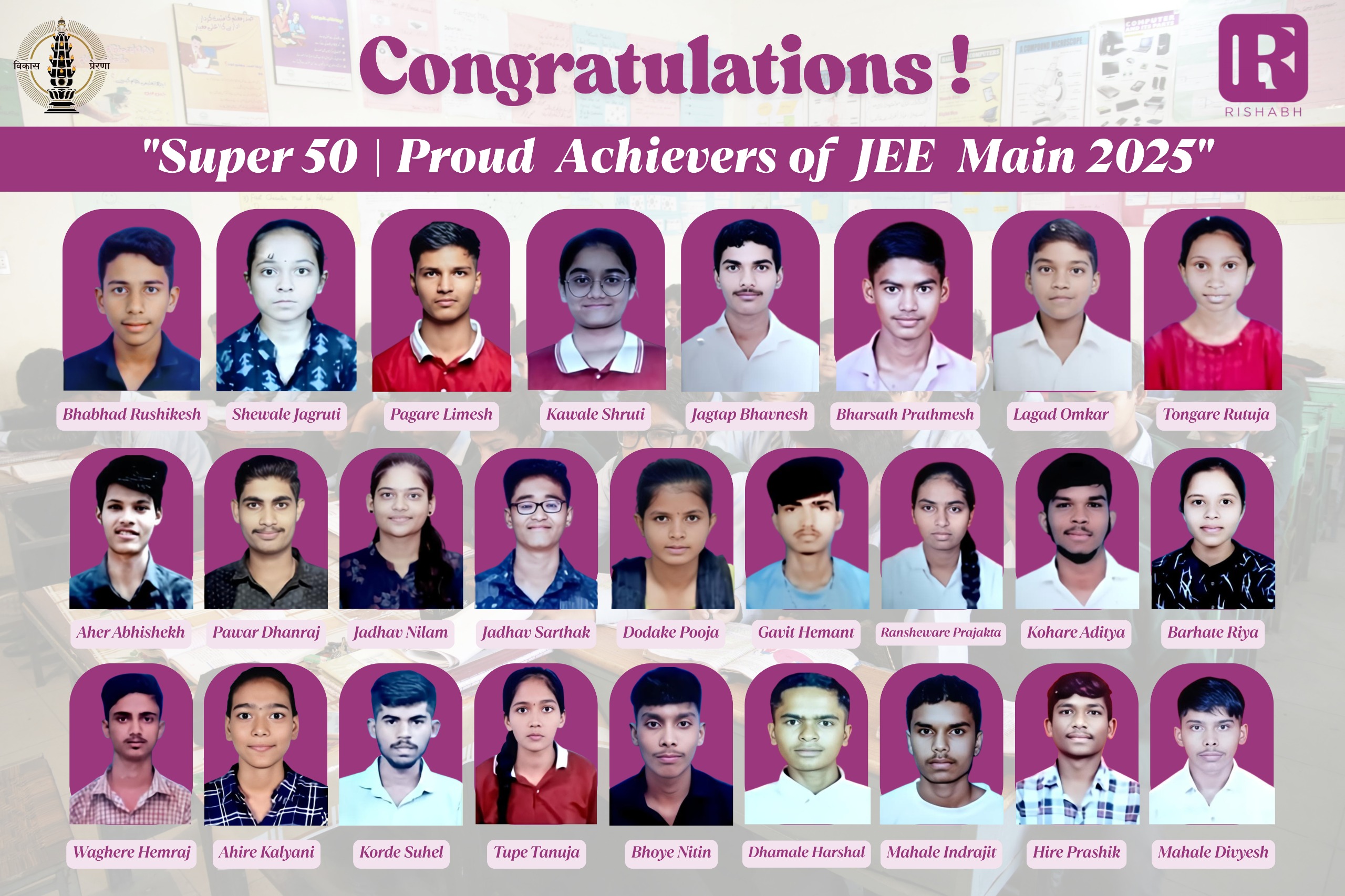 Rishabh Instruments supported the super 50 crash course under CSR initiative !