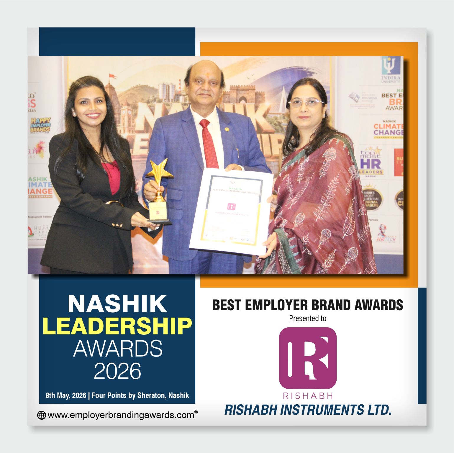 Honored with the prestigious “Best Employer Brand Award” at the Nashik Leadership Awards 2026 