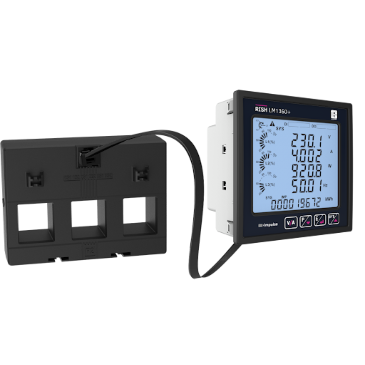 Smart Energy Meter with RJ12 CT Input - RISH LM1360+