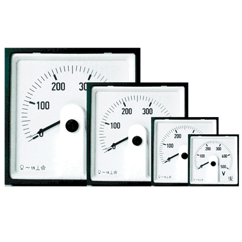 Moving Coil meter AC ammeters and voltmeters with rectifier 240deg (DGL)