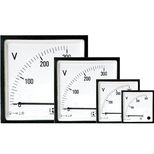 Moving Coil meter AC ammeters and voltmeters with rectifier 90deg (DG)